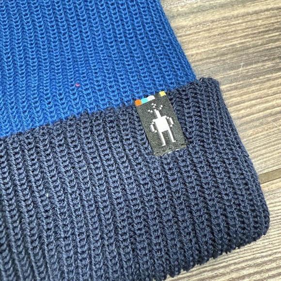 Smartwool Cantar Colorblock Knit Beanie Laguna Blue Merino Wool Blend OS NEW - Picture 3 of 6